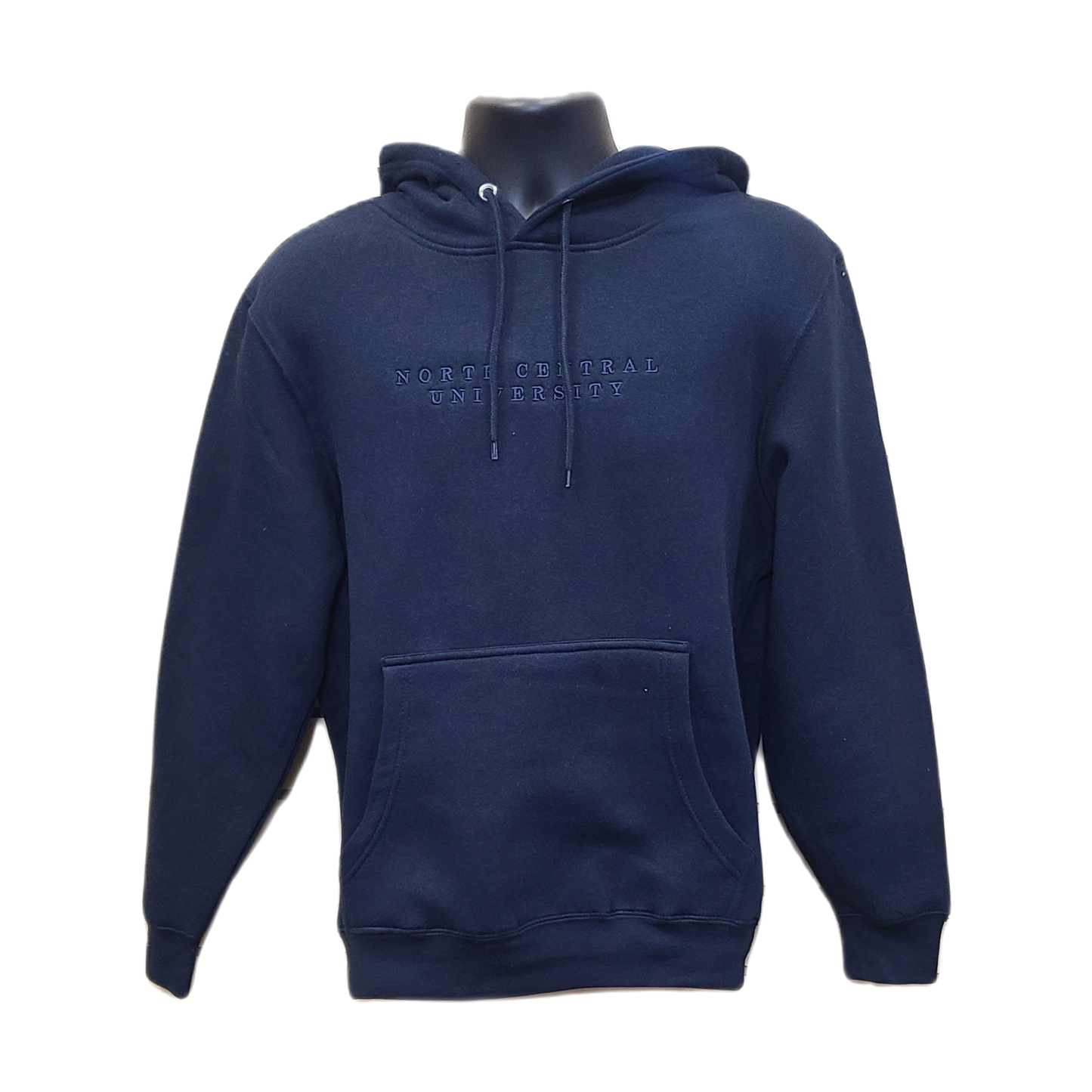 Embroidered Midweight Hoodie: Navy