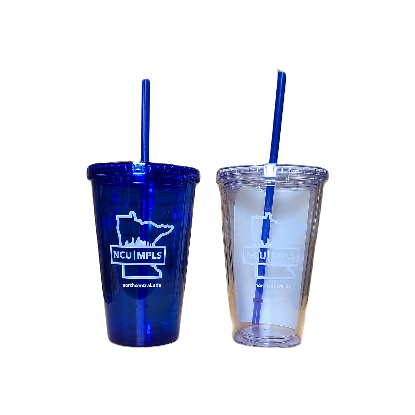 Clear/Blue Tumblers