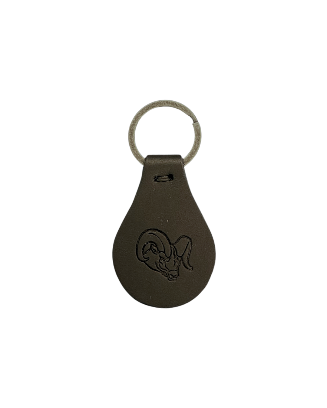 Leather Ram Keychain